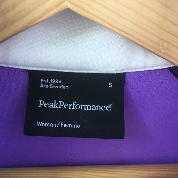 PeakPerformance R&D purple mid-layer zip up - size S - Picture 6 of 9